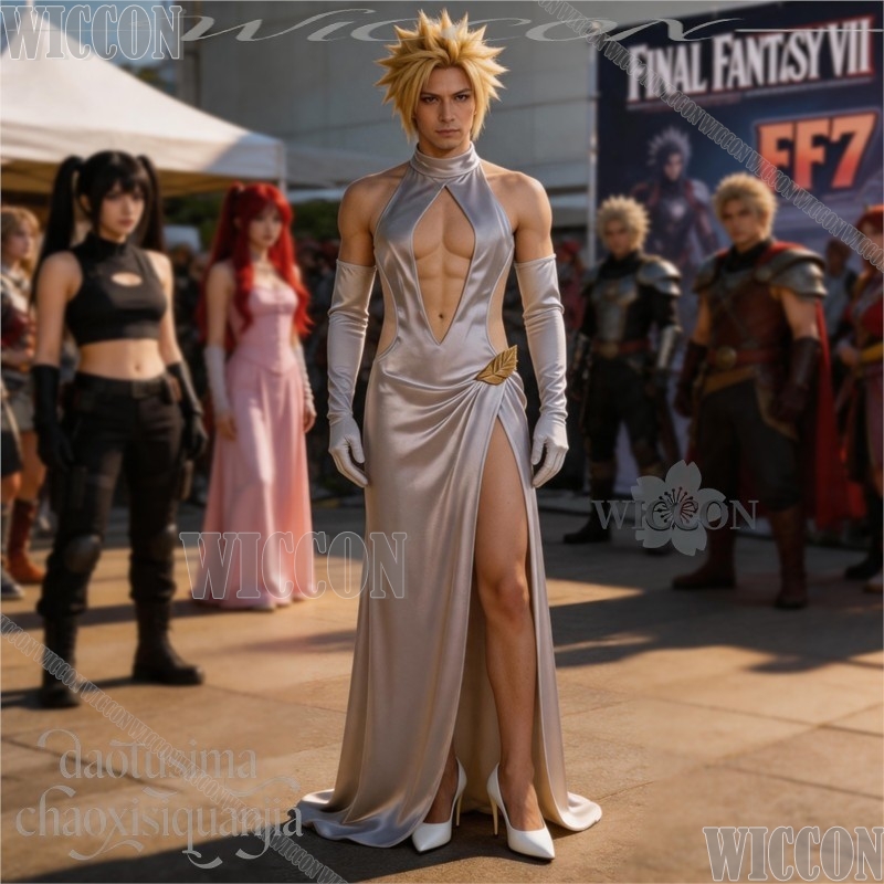 FF7 Cosplay Cloud High Slit We - Evening Gown review and price