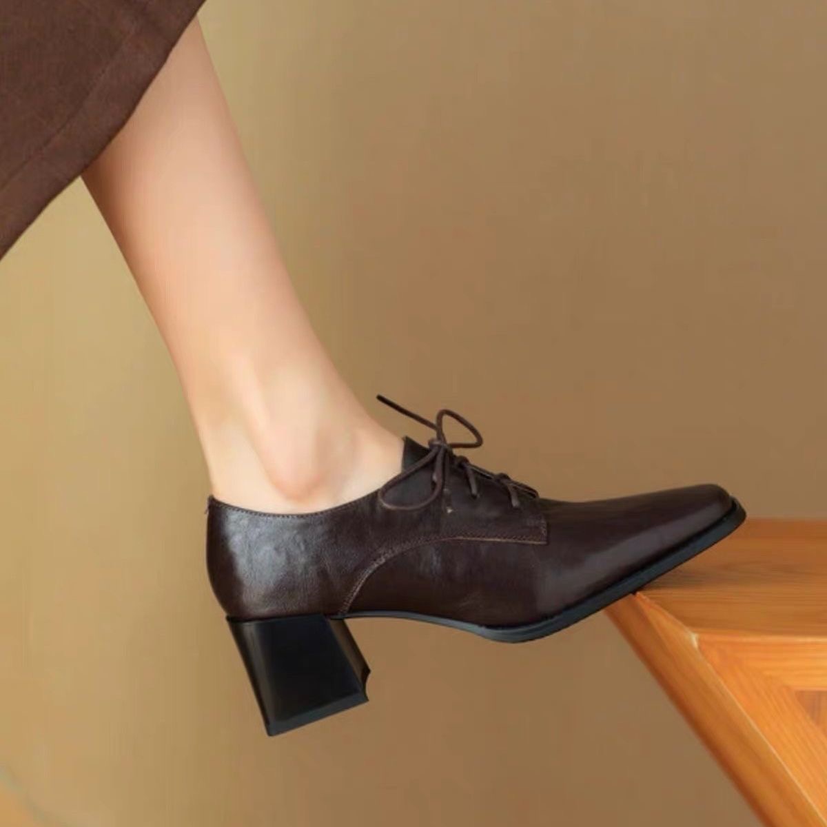 Women Square Toe Lace Up Oxfor - Formal Dress review and price