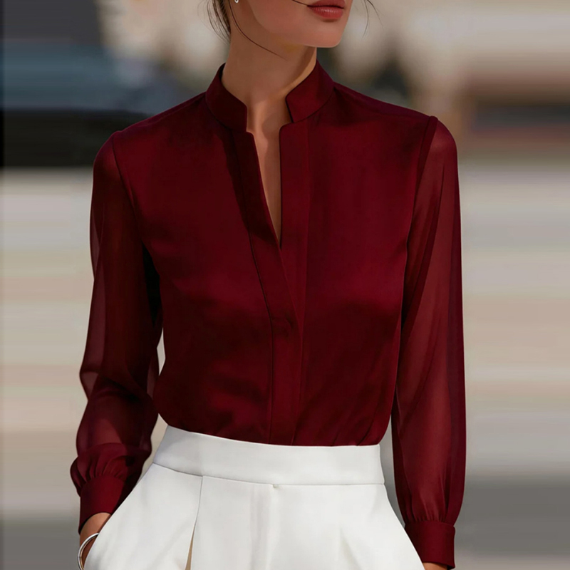 New Mesh See Through Fashion S - Silk Blouse review and price