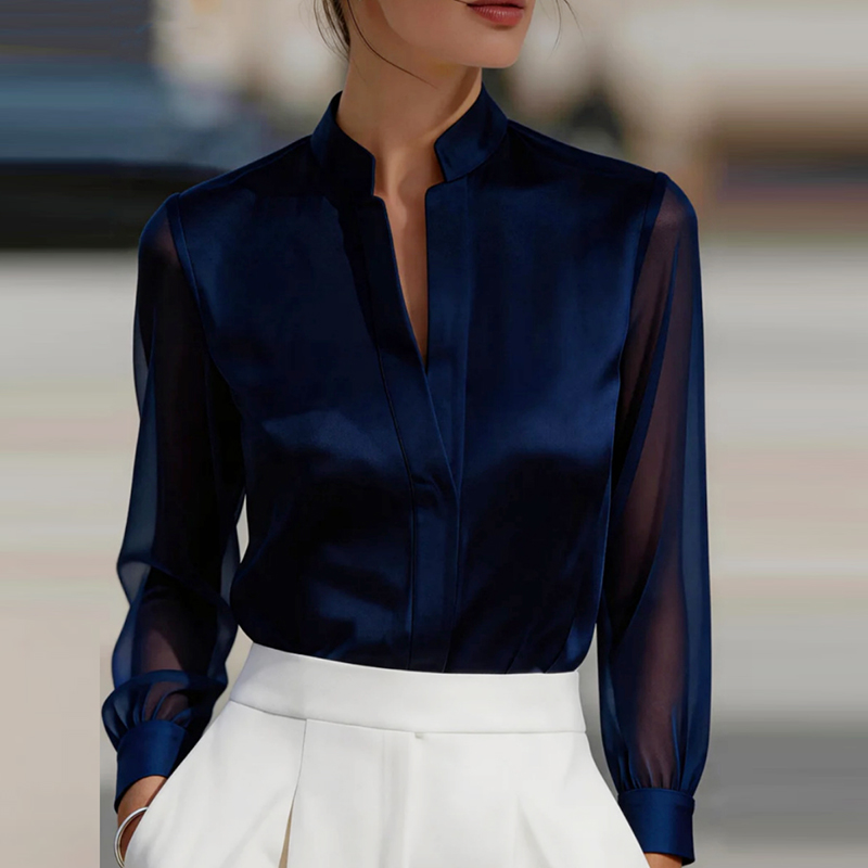 New Mesh See Through Fashion S - Silk Blouse review and price
