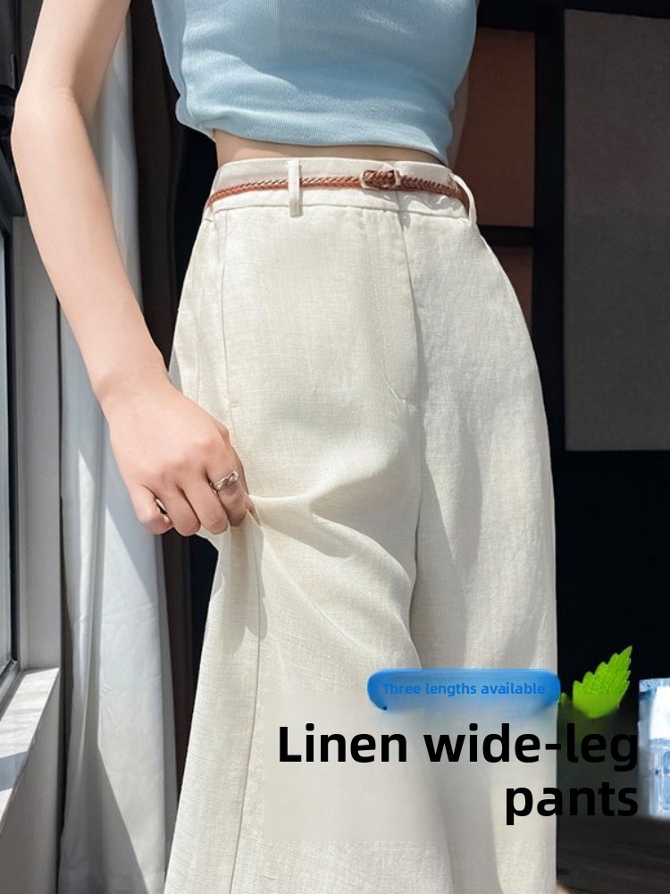 High Waist Narrow Cut Linen Co - Tailored Trouser Wide review and price