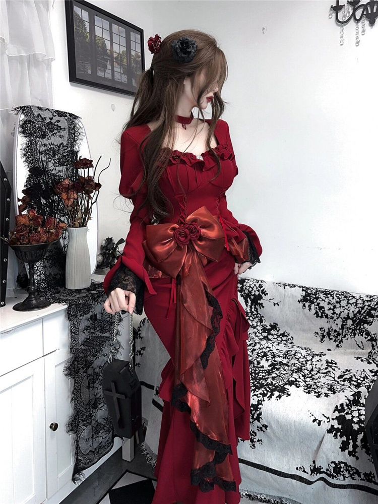 Spring Red Vintage Dress Women - Women'S Red Formal Wear review and price