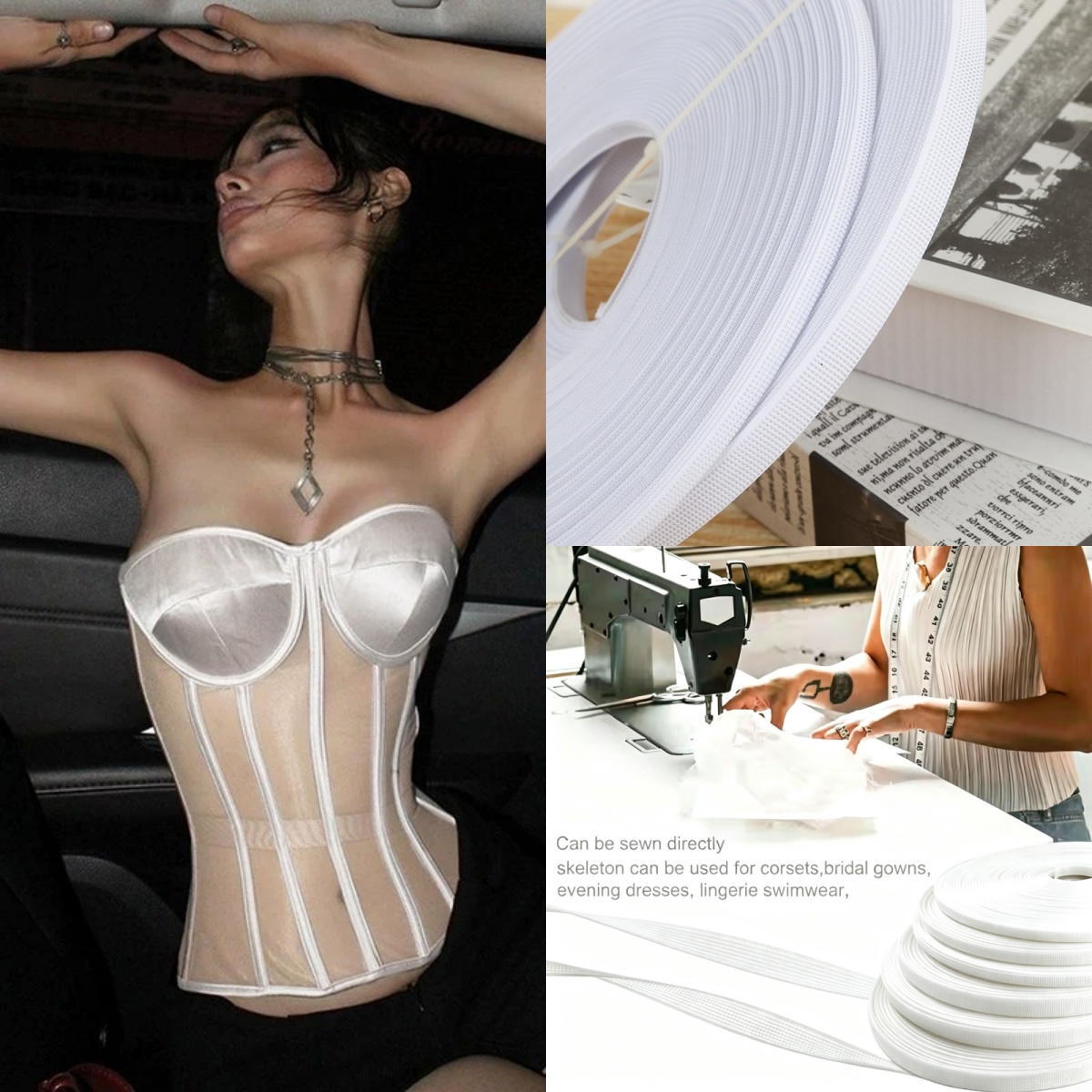 Polyester Fish Boning Tape Cri - Wedding Dress review and price