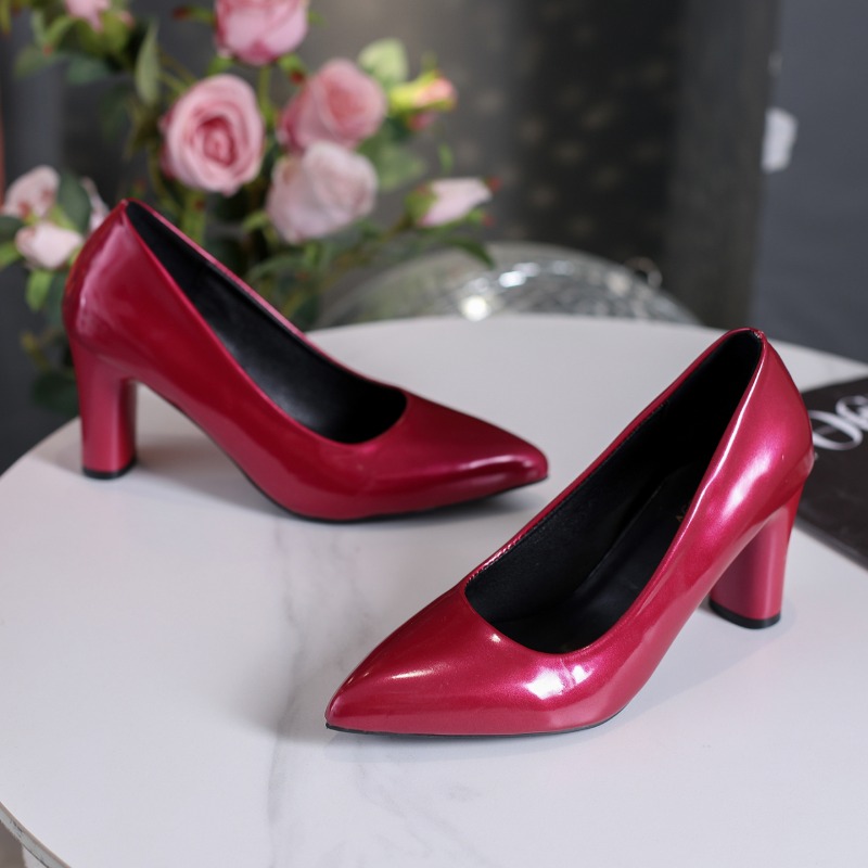 Plus Size Patent Leather Pump  - Pump Heel Block review and price