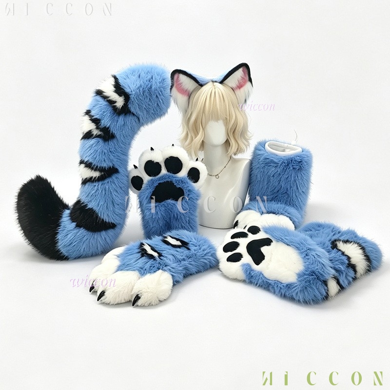 Derpyy Blue Tiger Fursuit Ears - Formal Dress review and price