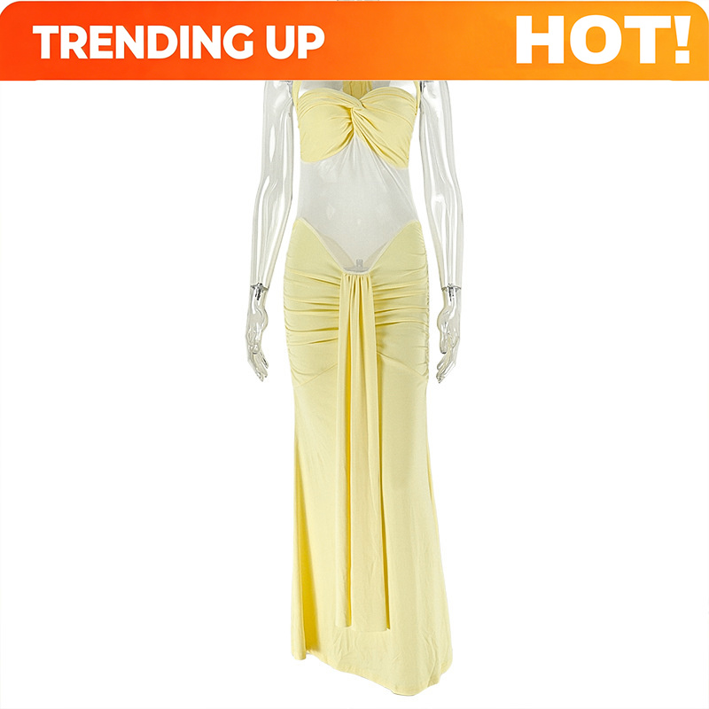 Backless Halter Bodycon Dress  - Midi Dress review and price