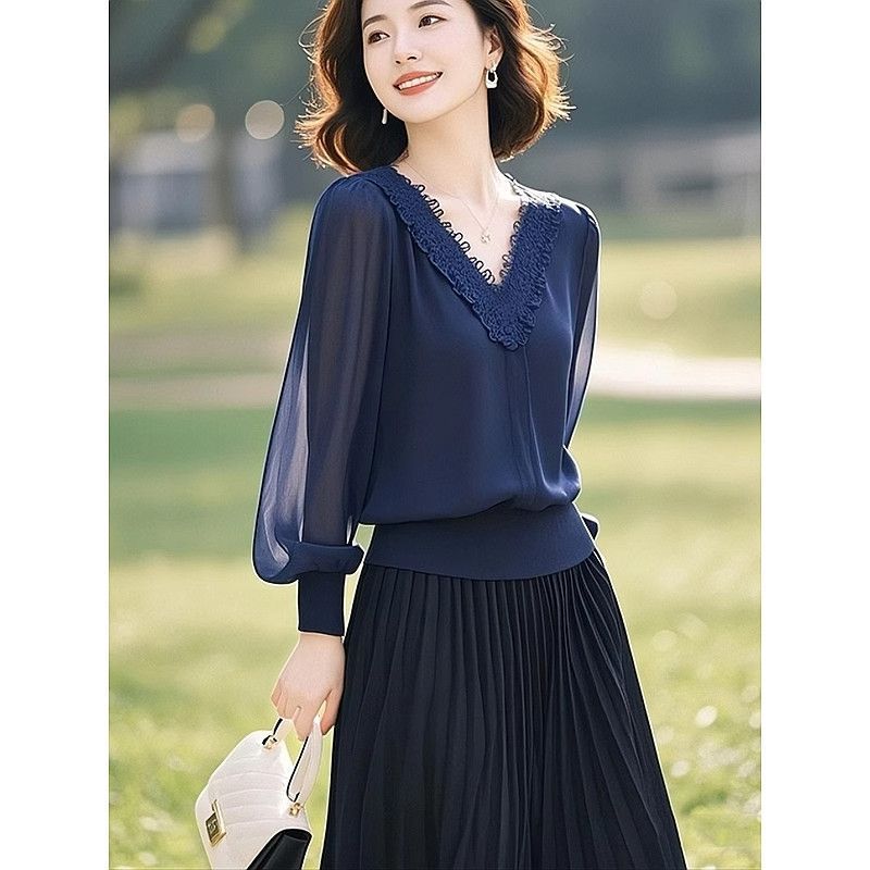 Spring Autumn Office Lady Lace - Silk Blouse review and price