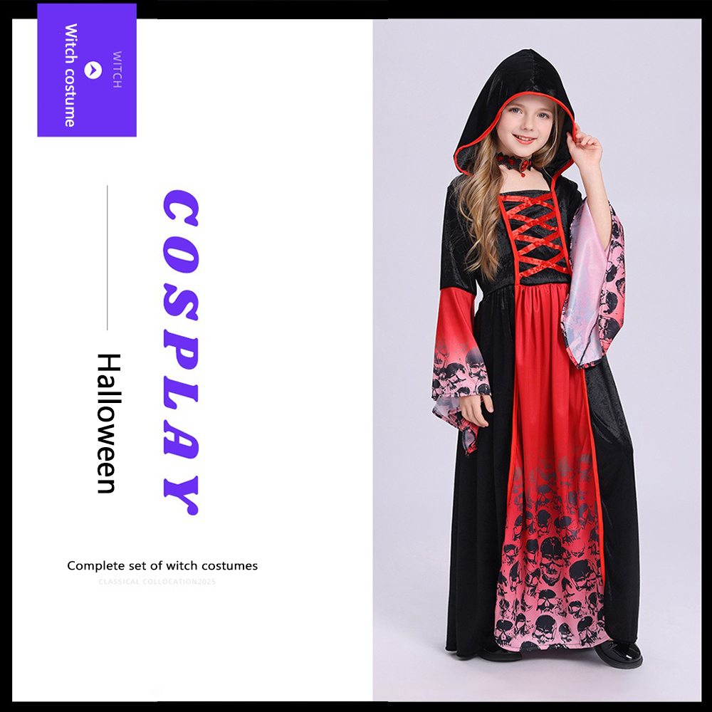 Red Black Witch Costume Hooded - Women'S Red Formal Wear review and price
