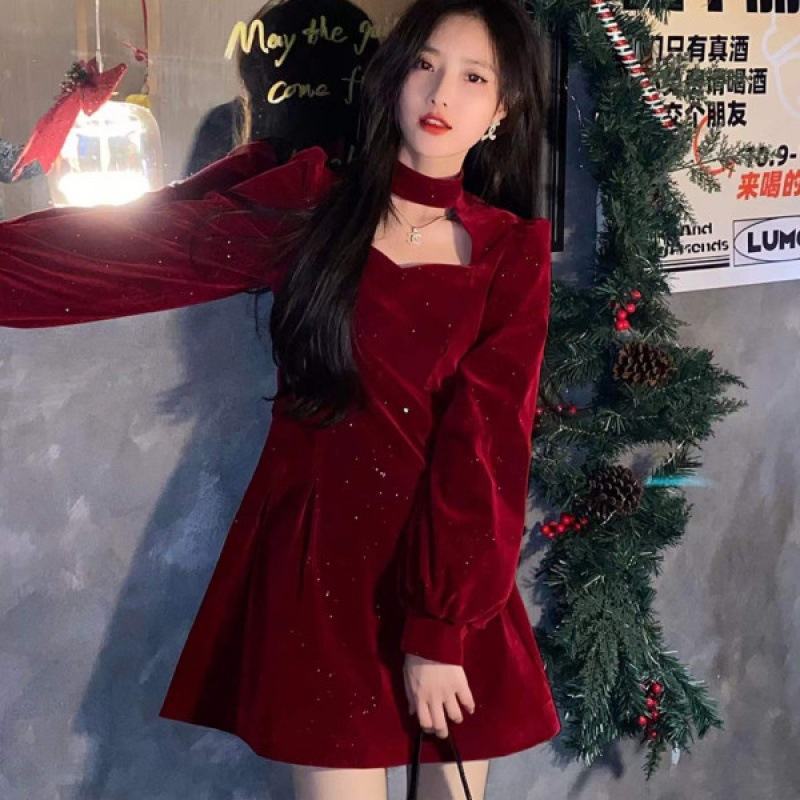 Fine Sparkling Velvet Dress Wo - Women'S Red Formal Wear review and price