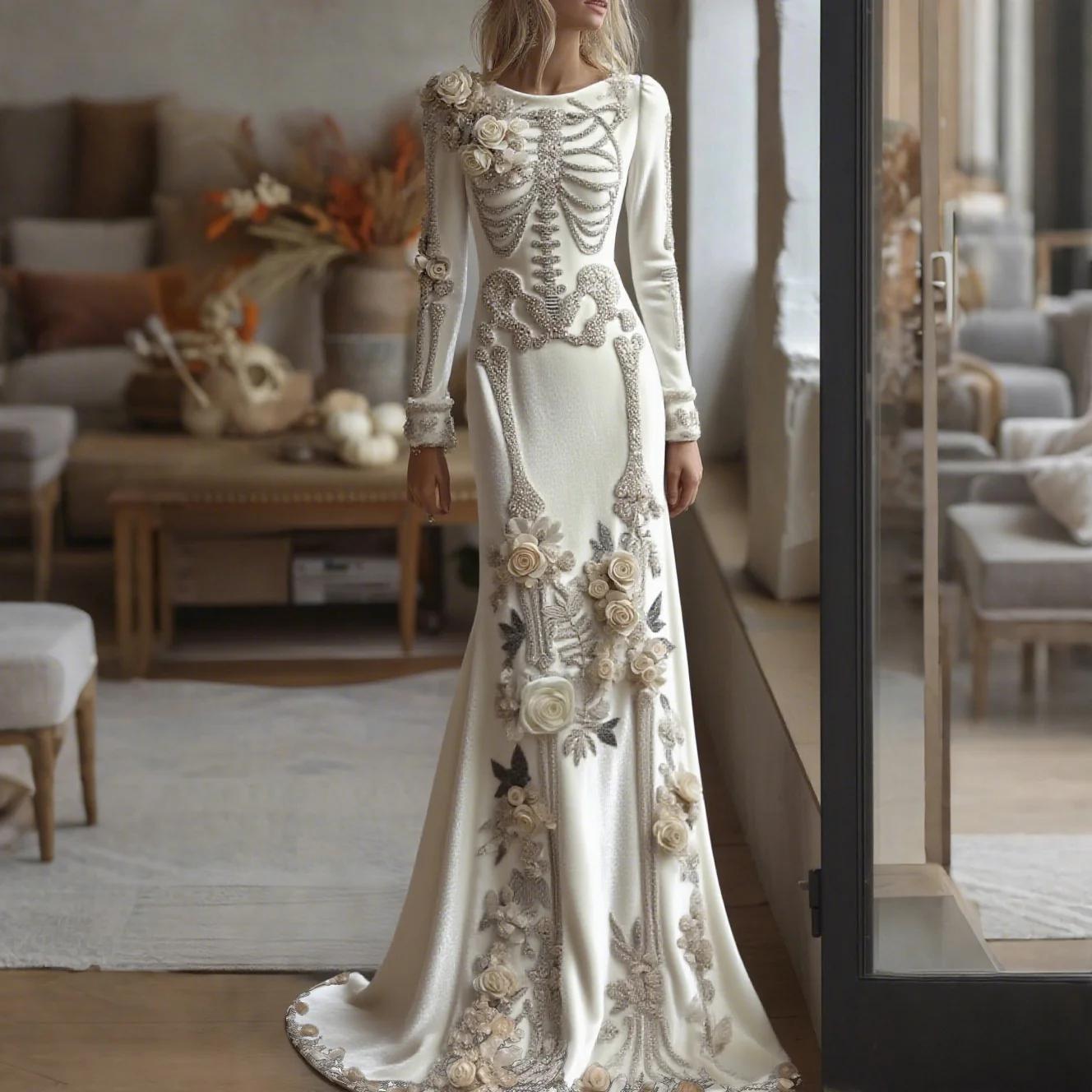 2026 New Women Skeleton Floral - Evening Gown review and price
