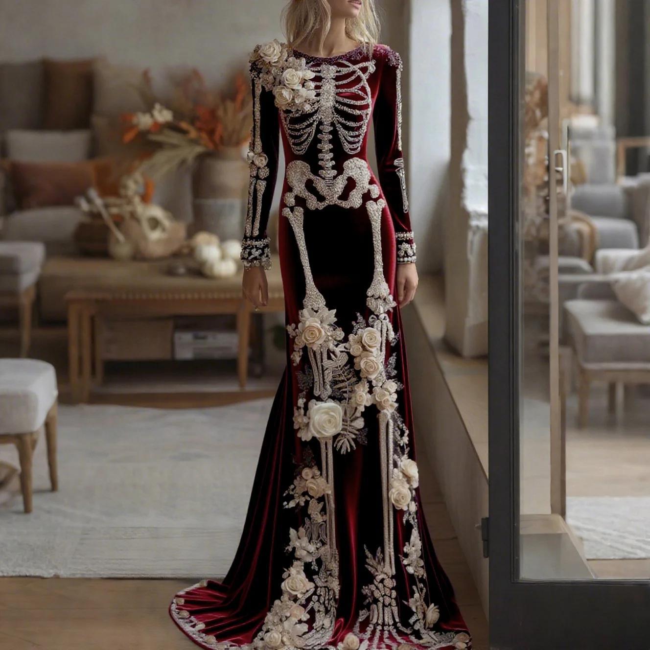 2026 New Women Skeleton Floral - Evening Gown review and price